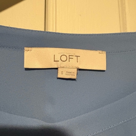 Loft Baby Blue Long Sleeve Blouse - Picture 3 of 3